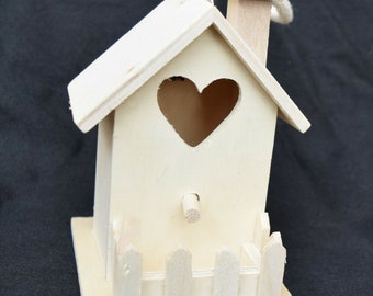 Art Minds Wood Decorative Birdhouse to Paint and Hang in Garden or Yard