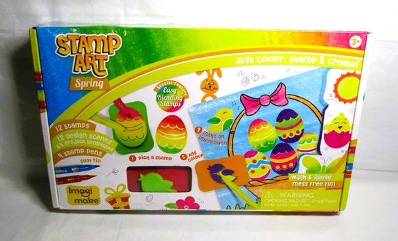 Imagi Make Stamp Art Craft Kit for Kids Ages 3-5 Years Spring