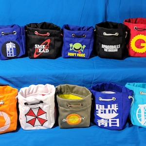 Science Fiction Themed Dice Bag Role Playing and Board Games