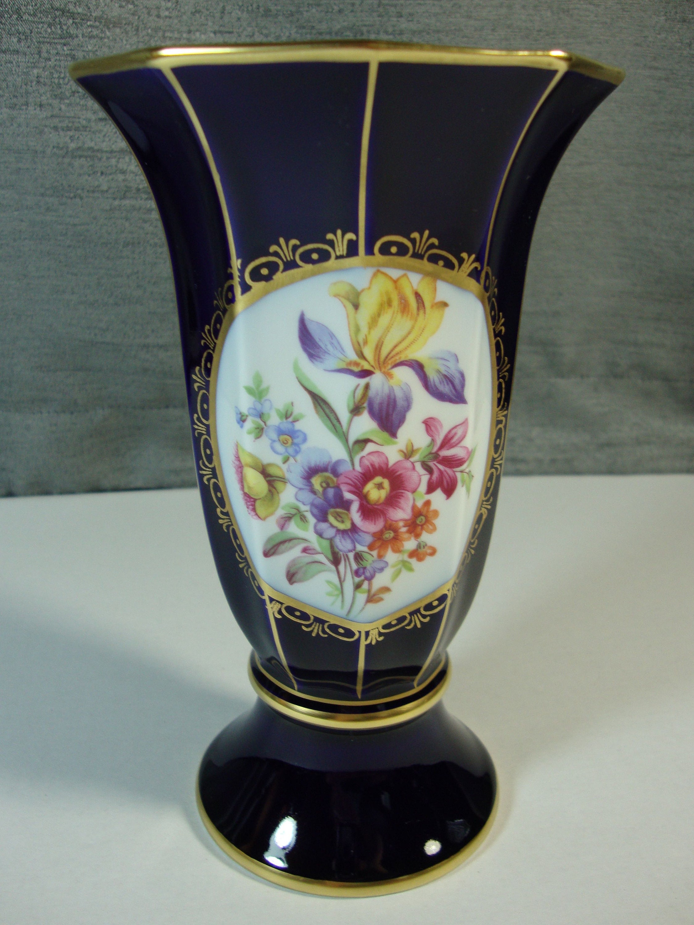 Echt Kobalt Vase JLMenau Graf von Henneberg Porzellan Etsy.de