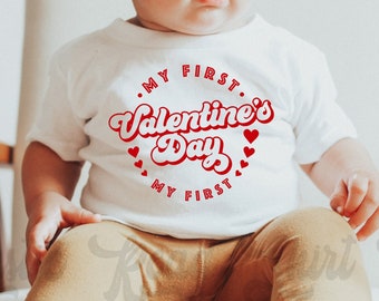 Erster Valentinstag, Mädchen Valentinstag Shirt, Junge Valentinstag Shirt, Kleinkind Valentinstag Shirt, Baby Valentinstag Outfit, XOXO Shirt,