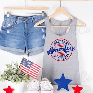 4th of July Tank, Women&#39;s Fourth of July Shirt, Patriotic Tank Top, USA Tank Top