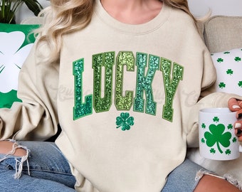 Girls St. Patrick's Day Long Sleeve Shirt - Shamrock Print Holiday Top For Kids & Children