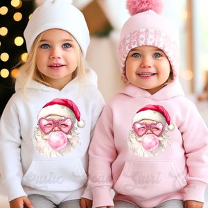 Girls Christmas Sweatshirt, Retro Santa Sweatshirt, Kids Matching Sweatshirt, Family Christmas Sweatshirt