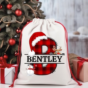 Nikolaussack, Weihnachtssack, personalisierte Weihnachtsgeschenktasche, Weihnachtseinkaufstasche, Weihnachtsleckerli-Tasche