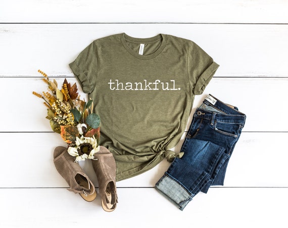 Women's Thankful Tshirt - Womens Fall Shirt, Fall Shirt Women, Ellen Shirt, Thanksgiving shirt, fall tshirt for women, fall shirt