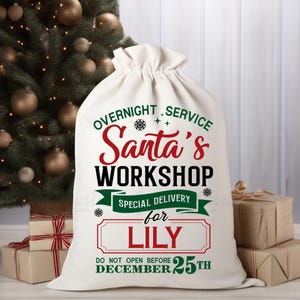 Benutzerdefinierter Weihnachtssack, Weihnachtssack, personalisierte Weihnachtsgeschenktasche, Weihnachtseinkaufstasche, Weihnachtsleckerli-Tasche