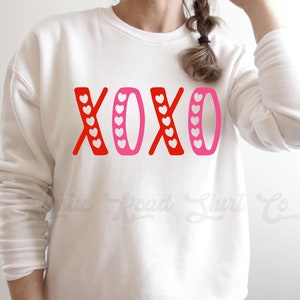 XOXO Sweatshirt, Valentine Sweatshirt, Love Sweatshirt, Bella Canvas Sweatshirt, Heart Sweatshirt, Women's Valentine Sweater