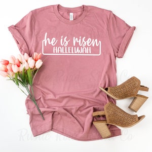 Religious Easter Shirt, Women&#39;s Easter Shirt, Matching Family Easter Shirts, Happy Easter Shirt, He is Risen Shirt