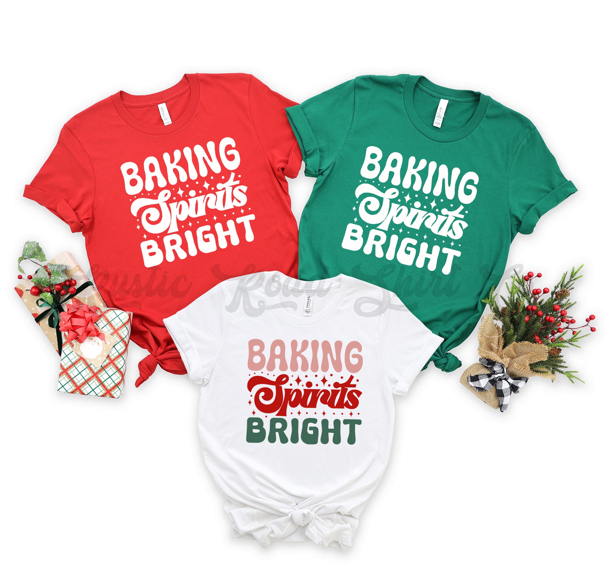 Baking Spirits Bright Shirt, Family Christmas Shirts, Christmas Cookie Shirt,  Christmas Tee, Holiday Shirt, Women's Christmas Shirt, - Etsy