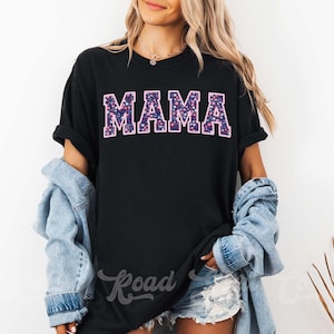 Floral Mama Shirt, Comfort Colors™ Shirt, Mother&#39;s Day Shirt Gift, Flower Mama Tshirt, Girl Mama Shirt