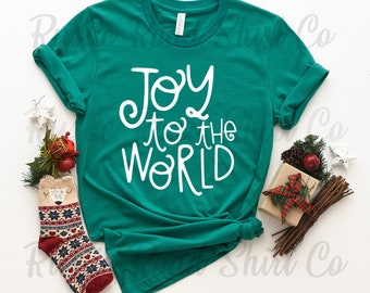 Christmas Shirt, Christian Christmas Shirt, Women's Christmas Shirt, Joy to the World Shirt, Holiday Shirt, Family Christmas Shirt