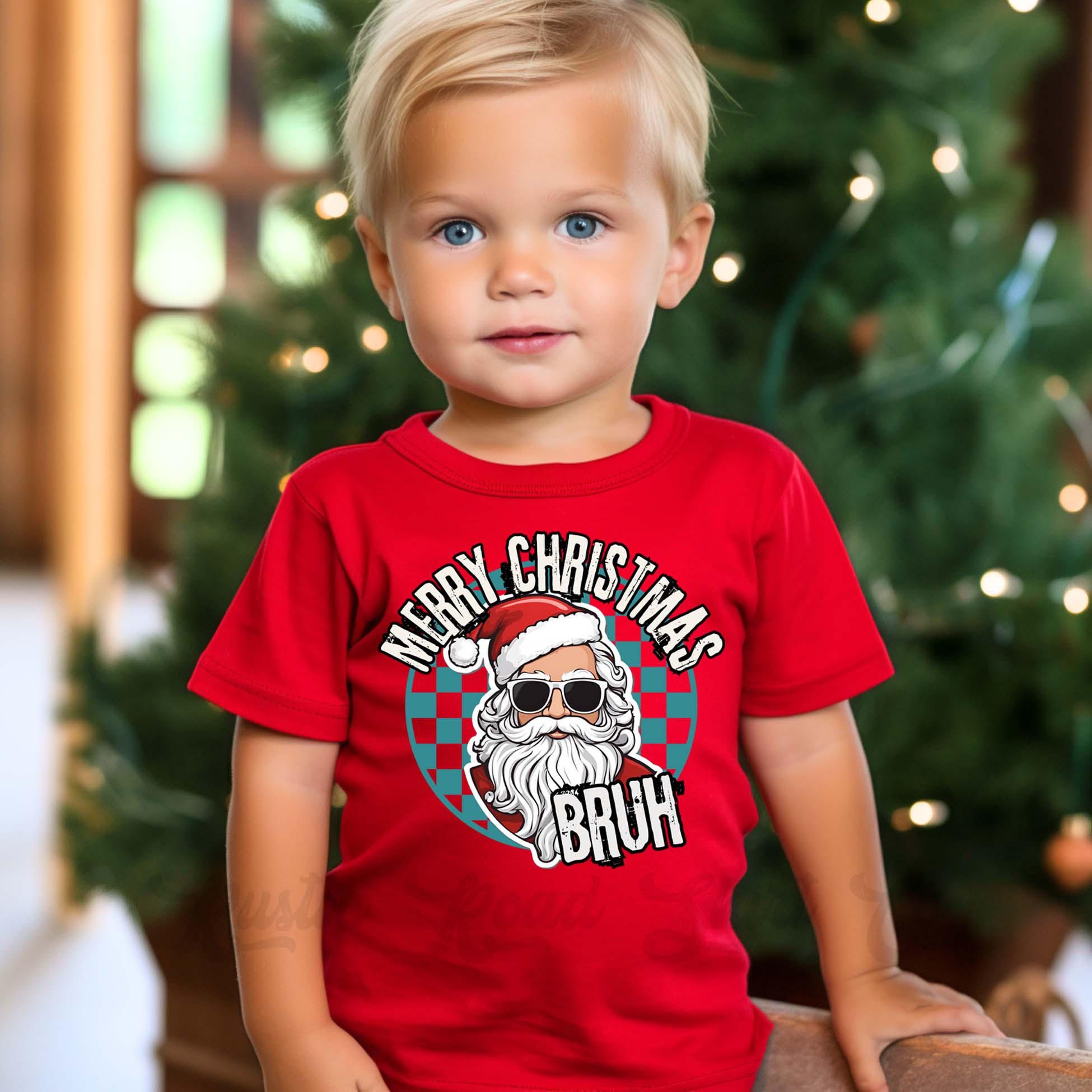Boys Christmas Shirt, Merry Christmas Bruh, Toddler Boy Christmas Shirt, Matching Christmas Shirts,