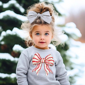 Girls Christmas Sweatshirt, Coquette Christmas Sweatshirt, Kids Matching Sweatshirt, Family Christmas Sweatshirt