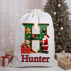 Nikolaussack, Weihnachtssack, personalisierte Weihnachtsgeschenktasche, Weihnachtseinkaufstasche, Weihnachtsleckerli-Tasche