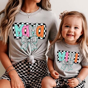 Floral Mama Mini Shirts, Mommy and Me Outfit, Mama Mini Shirts, Retro Mama Shirt, Mother&#39;s Day Gift, First Mother&#39;s Day Gift