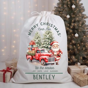 Benutzerdefinierter Weihnachtssack, Weihnachtssack, personalisierte Weihnachtsgeschenktasche, Weihnachtseinkaufstasche, Weihnachtsleckerli-Tasche