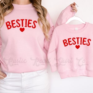 Mom Daughter Shirts, Mama Mini Sweatshirt, Besties Sweatshirt, Valentine Sweatshirt, Matching Valentine,