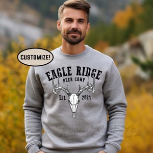 Custom Hunting Sweatshirt, Deer Hunting Shirt, Hunting Club Shirt, Deer Hunt Shirt, Deer Camp Sweatshirt,