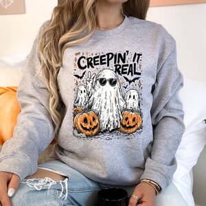 Ghost Halloween Sweatshirt, Halloween Sweatshirt, Vintage Halloween Sweatshirt, Retro Halloween Sweatshirt, Toddler Halloween Sweatshirt