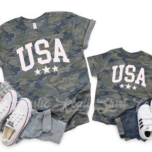 USA Shirt, Camo Patriotic Shirt, Fourth of July Shirt, 4th of July Shirt, Couples 4th of July Shirt, Matching 4th of July Shirts