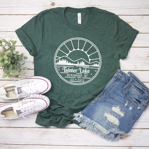 Camisetas para reunião de família, camisetas para acampamento de despedida de solteira, camisetas personalizadas para lago, camisetas para pesca, camisetas para cabana, camisetas para acampamento em família