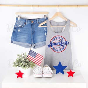 4th of July Tank, Women&#39;s Fourth of July Shirt, Patriotic Tank Top, USA Tank Top