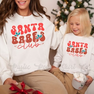 Santa Babes Club Sweatshirt, Family Christmas Sweatshirts, Toddler Christmas Sweatshirt, Kids Christmas Sweatshirt