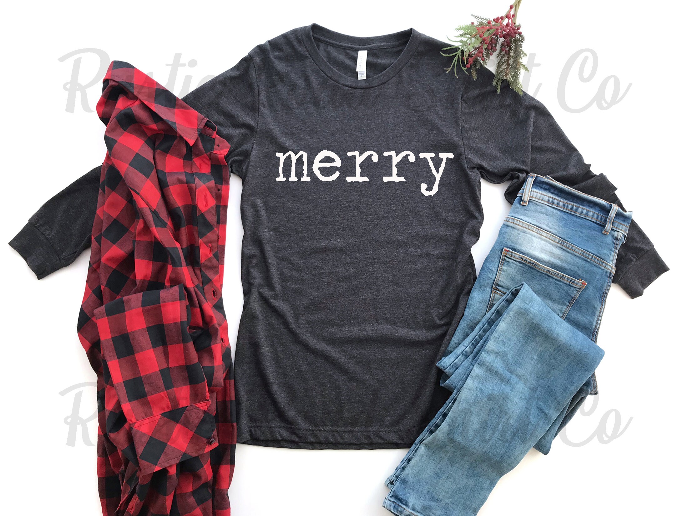 Happy. Merry. Jolly Long Sleeve Tee (S-2xl)