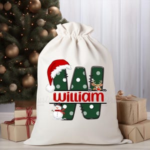 Nikolaussack, Weihnachtssack, personalisierte Weihnachtsgeschenktasche, Weihnachtseinkaufstasche, Weihnachtsleckerli-Tasche