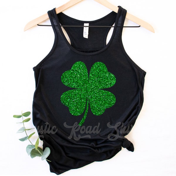 St Patricks Day Tank Top, Feeling Luck Shirt, Lucky Mama Shirt, Lucky Shirt Women, Four Leaf Clover Shirt,