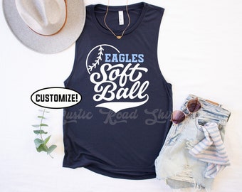 Softball Team Tank Top, Softball Mama Shirt, Softball Mom Tank Top, Softball Mama Shirt, Custom Baseball Tank Top