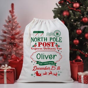 Benutzerdefinierter Weihnachtssack, Weihnachtssack, personalisierte Weihnachtsgeschenktasche, Weihnachtseinkaufstasche, Weihnachtsleckerli-Tasche