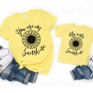 You Are My Sunshine Shirt, Mommy and Me Outfits, Mommy And Me Shirt, Matching Mama Daughter, New Mom Gift, Mothers Day Gift,