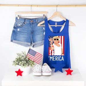 4th of July Tank Top, Women&#39;s Fourth of July Shirt, Patriotic Tank Top, USA Tank Top