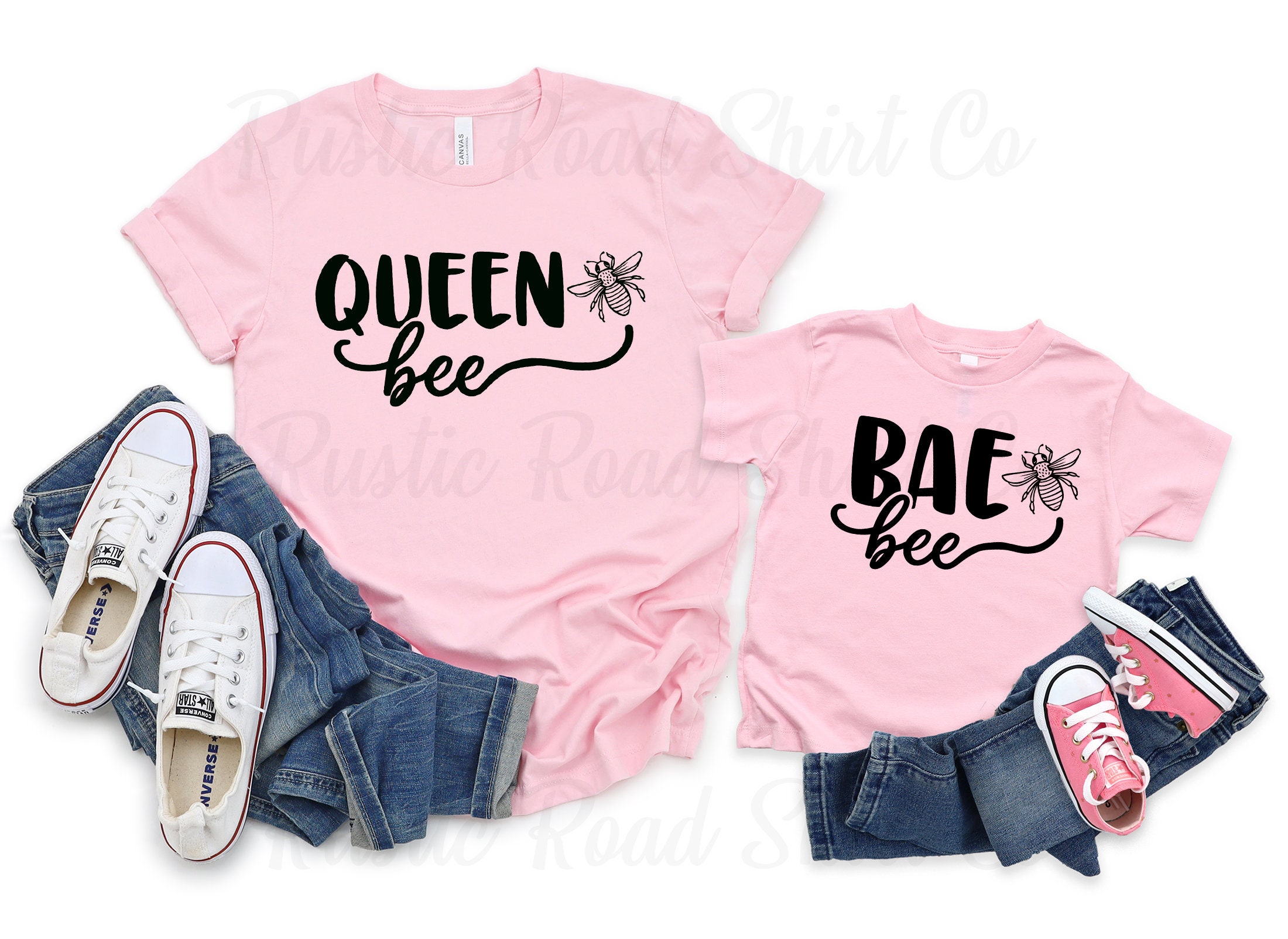 Queen Bee Shirt Bae Bee Shirt Mama and Mini Shirt Mommy and - Etsy