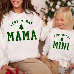Merry Mama Sweatshirt, Girls Christmas Sweatshirt, Toddler Christmas Shirt, Matching Family Christmas Shirts