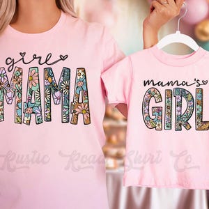 Floral Mama Mini Shirts, Mommy and Me Outfit, Mama Mini Shirts, Retro Mama Shirt, Mother&#39;s Day Gift, First Mother&#39;s Day Gift