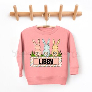 Girls Easter Sweatshirt, Bunny Sweatshirt, Toddler Easter Outfit, Boy Easter Shirt, Easter Basket Gift