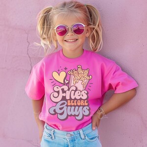 Girls Valentines Shirt, Fries Before Guys Shirt, Toddler Valentine Shirt, Kids Valentines Shirt