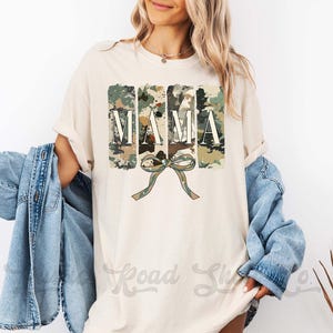 Camo Mom Shirt, Comfort Colors™ Shirt, Boy Mama Shirt, Coquette Mama Shirt, Boy Mom Gifts