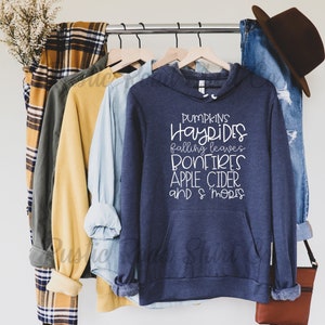 Women&#39;s Fall Sweatshirt, Ladies Fall Graphic Sweatshirt, Fall Words Sweatshirt, Sweater Weather, Cozy Fall Sweatshirt, Ladies Fall Hoody