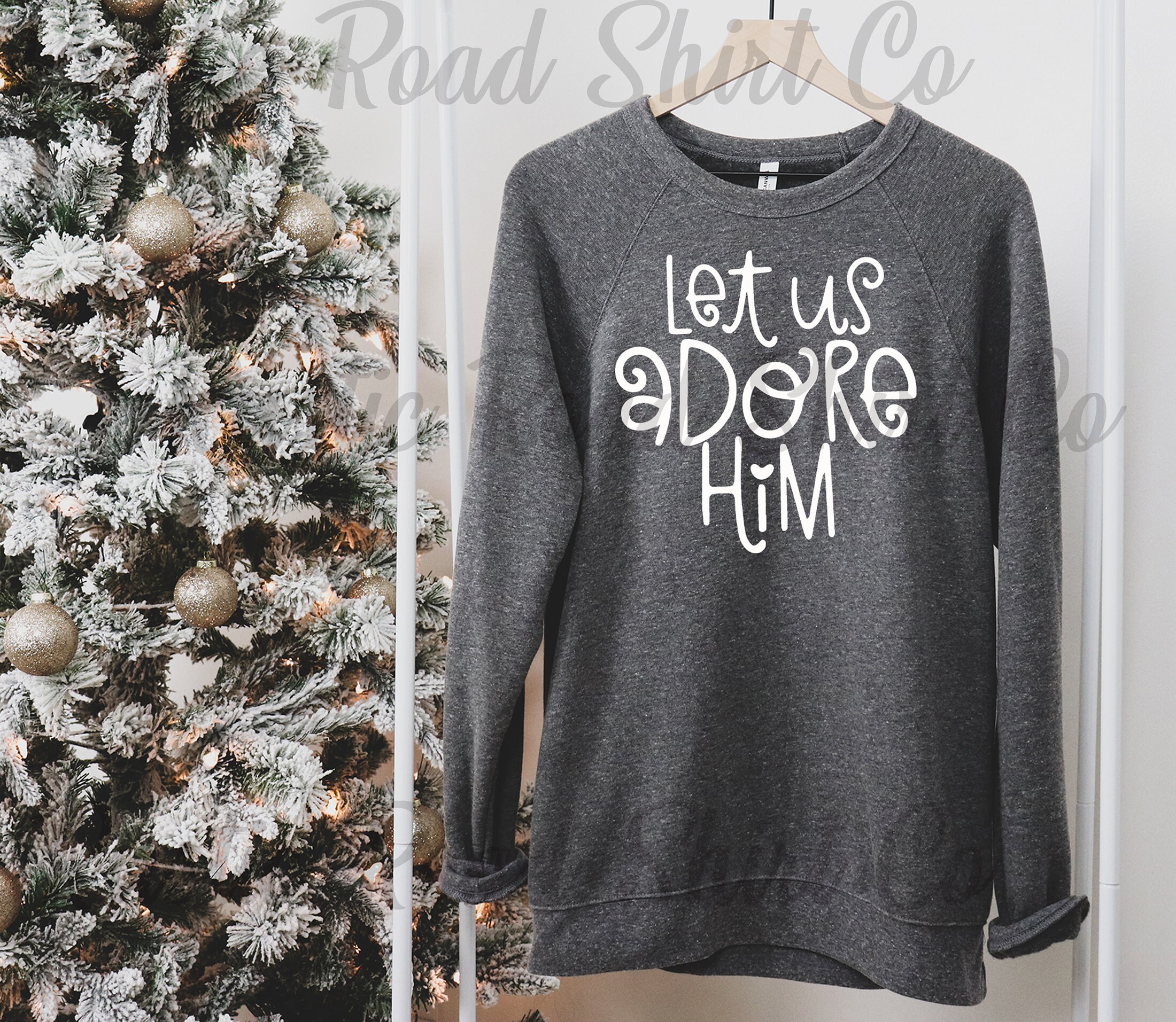 grey christmas sweatshirt