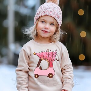 Girls Christmas Sweatshirt, Coquette Christmas Sweatshirt, Kids Matching Sweatshirt, Family Christmas Sweatshirt
