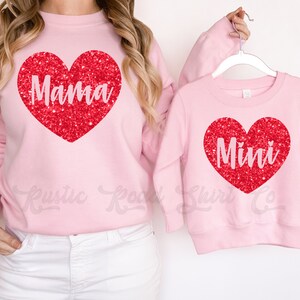 Mama Mini Sweatshirt, Valentine Sweatshirt, Matching Valentine, Mommy and Me Sweatshirt, XOXO Shirt, Heart Shirt, Love Sweatshirt