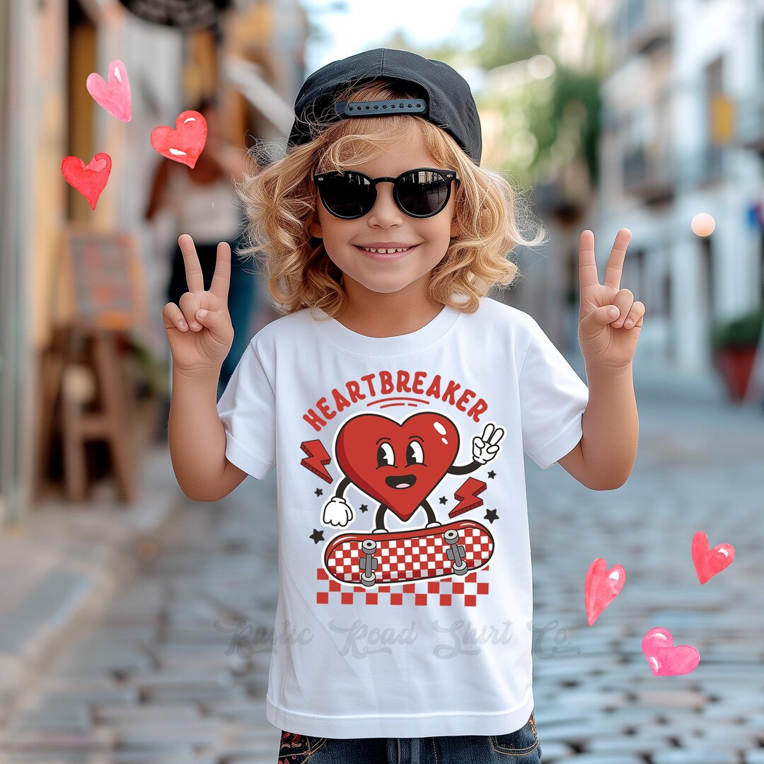 Boys Valentine Day Shirt, Heart Breaker Shirt, Kids Valentines Outfit ...