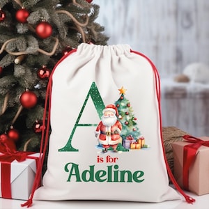 Benutzerdefinierter Weihnachtssack, Weihnachtssack, personalisierte Weihnachtsgeschenktasche, Weihnachtseinkaufstasche, Weihnachtsleckerli-Tasche