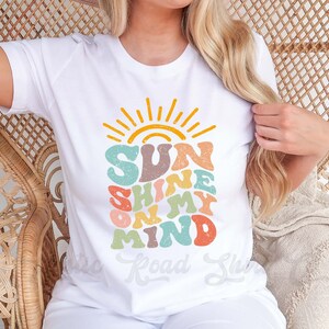 Sunshine on My Mind Shirt, Beach Trip Shirt, Swim Suit Cover Up, Fishing T-shirt, Cabin T-shirt, Family Camping T-shirt,