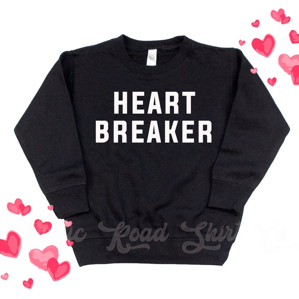 Heart Breaker Shirt, Boy Valentine Shirt, Valentine Sweatshirt, Boy Valentine Outfit, Girl Valentine Outfit, First Valentines Day