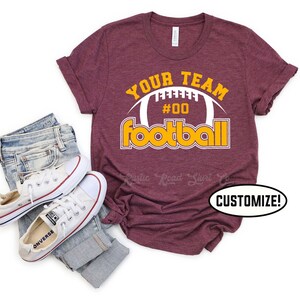 Custom Football Team Shirt - Football Shirt - Football Mom Shirt - Game Day Shirt - Football Tee Shirt - Football T-shirt